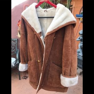 Cognac Suede Winter Coat